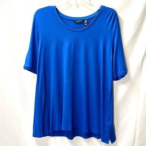 H by Halston Essentials Blue Knit T-Shirt